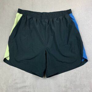 Peloton Mens Shorts XL Black Blue Green Athletic Liner Training Stretch Running